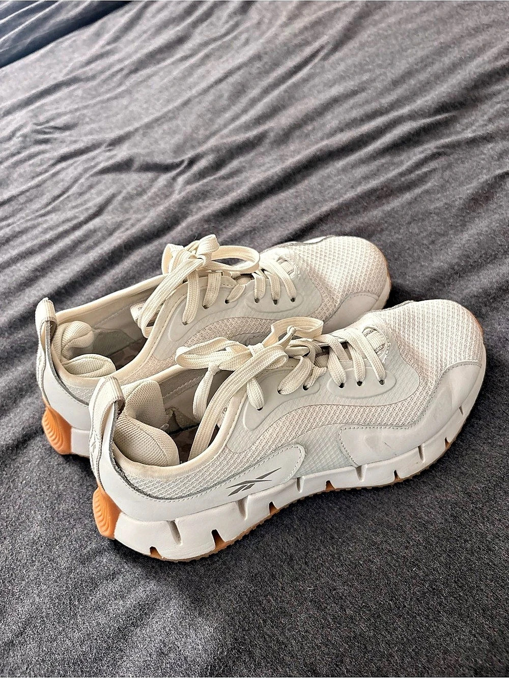 Reebok Zig Kinetica Women's Sneakers US 8.5 White & Orange